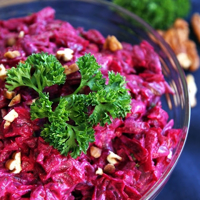 Picture of Salad Beetroot with Garlic and Walnuts, (V) 250g