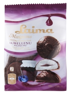 Picture of Marshmallow Zephyr Maigums with Blueberry Filling  Laima 200g