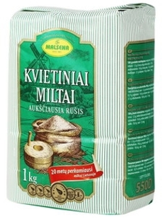 Изображение Мука пшеничная в бумажном пакете 1kg
