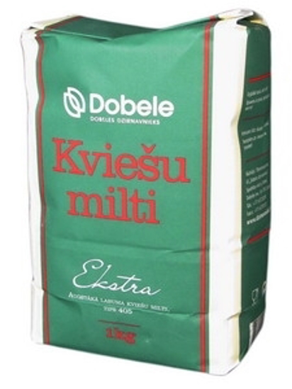Изображение Мука пшеничная в бумажном пакете "Ekstra", Dobele 1kg