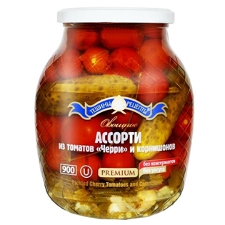Picture of Teshchiny Recepty Assorti Cherry Tomatoes and Cornishons 900ml