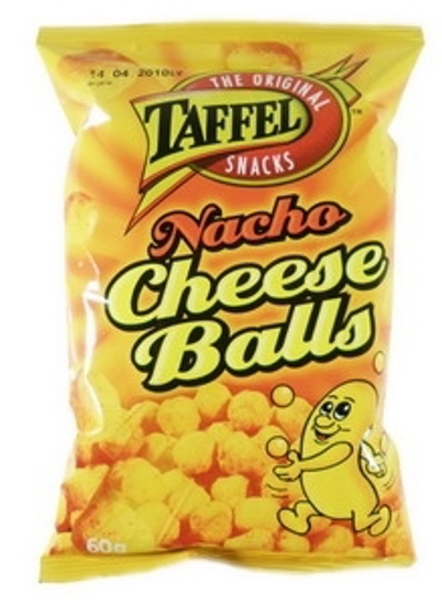 Picture of Crisps, Nacho Cheese Balls "Sierra Bumbas", Taffel 60g