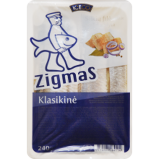 Picture of Zigmas Slightly Salted Classic Herring Fillet in Oil 240g