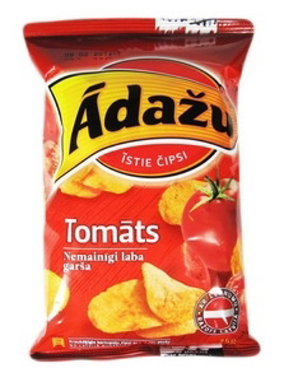 Picture of Crisps With Tomato Flavour "Tomatu", Adazu 130g