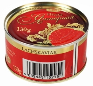 Picture of Caviar, Salmon, Red "Yantarnaya", 130g