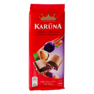 Picture of Karuna Milk Chocolate with Raisins and Nuts 90g