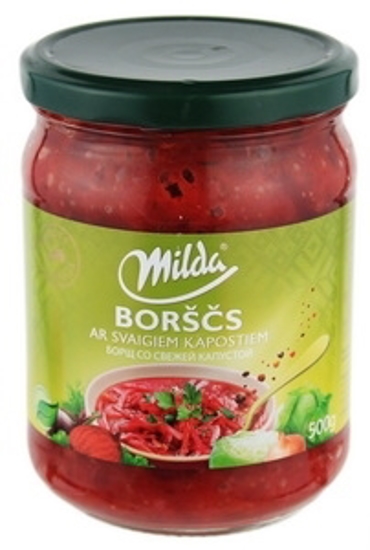 Picture of Soup With Fresh Cabbage "Barsciai / Borscs", Milda  500ml