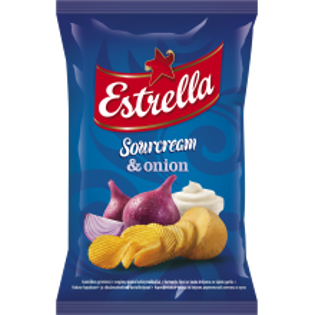 Picture of Estrella Sour Cream and Onion Flavour Crisps 130g