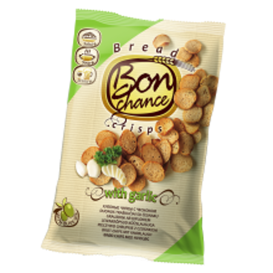 Bon Chance Bread Crisps with Garlic 110g - Russian Food Online Shop ...