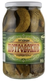 Picture of Cucumbers, Pickled "Petrovskiye"  860g