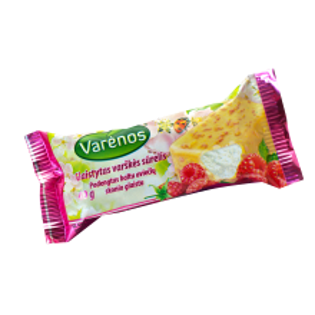 Picture of Varenos Pienelis Glazed Curd Cheese Bar with Raspberries 40g