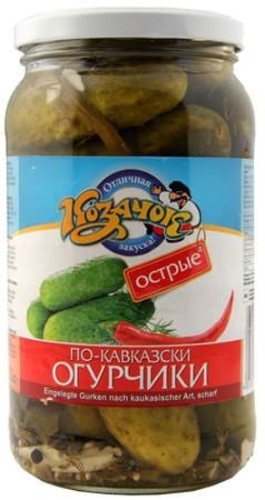 Picture of Cucumbers Pickled Spicy 900ml