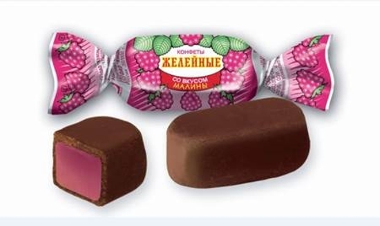 Picture of Chocolate Glazed Jelly Sweets with Raspberry Flavour 200g