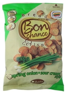Изображение Сухарики "Bon Chance" со вкусом сметаны и зеленого лyka 110g