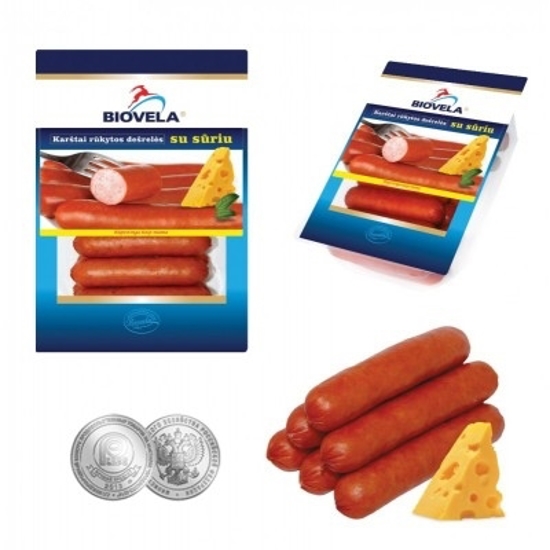 Picture of Biovela Hot Smoked Sausages with Cheese 800g