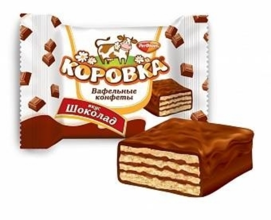 Picture of Chocolate Wafers Korovka with Chocolate Taste 250g