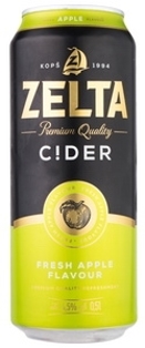 Изображение  Пивной напиток с яблочным вкусом "Zelta" 4,5% Алк. 0.5L