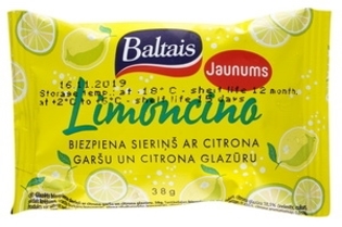 Picture of Glazed Curd Snack With Lemon Flavour "Limoncino", Baltais 38g