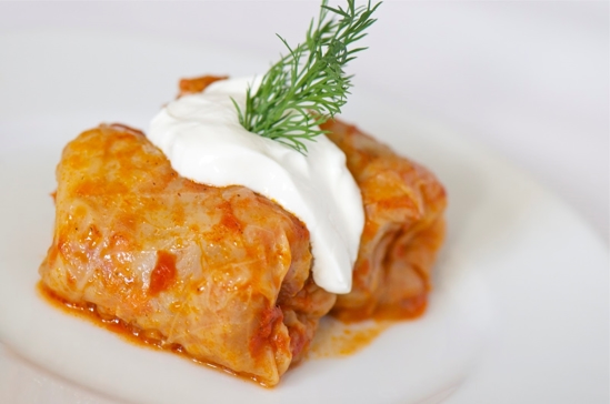 Picture of Golubcy - cabbage rolls(cabbage leaves stuffed with meat and rice) 1 portion