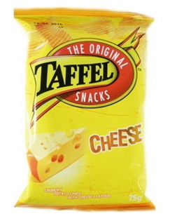 Picture of Crisps With Cheese Flavour, Taffel 130g
