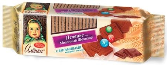 Изображение Печенье Аленка вкус молочный шоколад 190 g