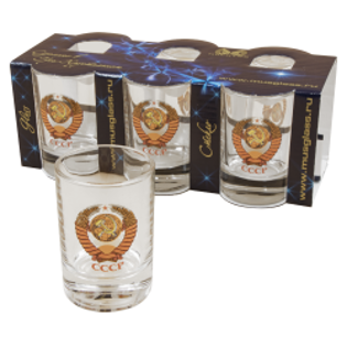 Picture of Set of stacks "Coat of Arms of the USSR", 6 PCs, each 50 ml
