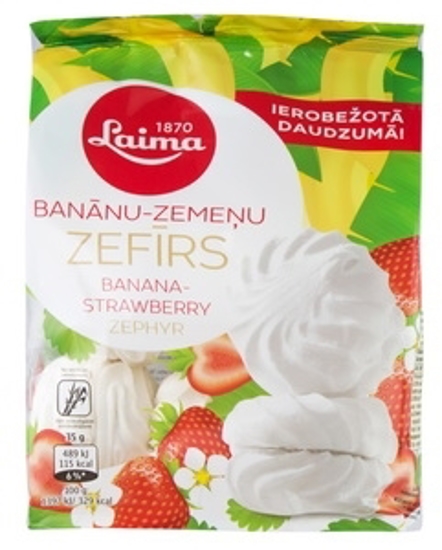 Изображение Marshmallow With Banana And Strawberry Flavour, Laima  200g