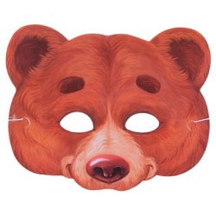 Picture of Mask "the Bear" 24 x 20 cm,  mask with elastic 1pcs