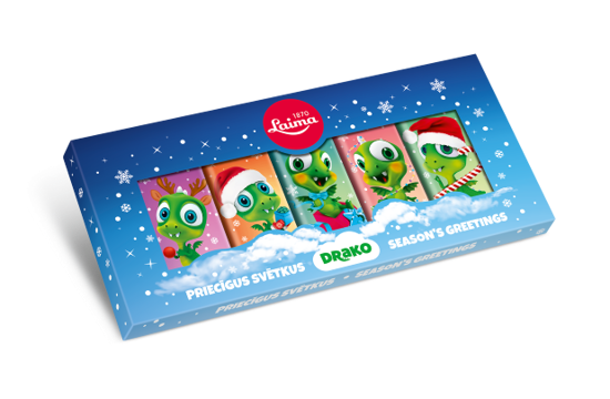 Picture of Christmas Sweets, Milk Chocolate Bars, Laima  20gx5