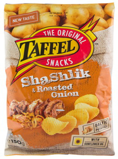 Picture of Crisps With Shashlyk And Roasted Onions, Taffel 130g