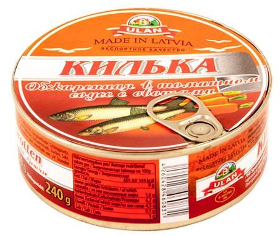 Picture of Sprats fried. In tomato sauce with vegetables 240g