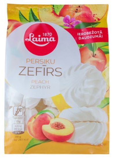 Изображение  Зефир с ароматом персика, лайма 200г