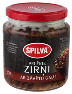 Изображение Серый горошек с копченым мясом, Spilva 580ml