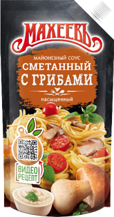 Picture of MAHEEV - Sour cream with mushrooms sauce, 200g