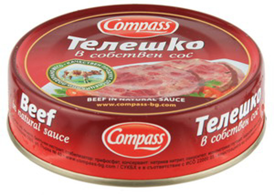 Picture of Canned Beef In Natural Sauce, Compass  180g