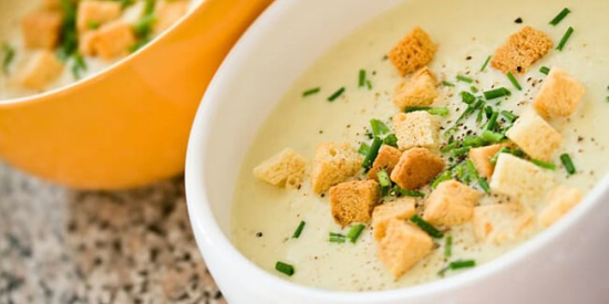 Picture of Cheese Soup with Croutons - 1 portion (V)