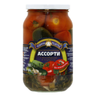 Picture of Teshchiny Recepty - Assorti Tomatoes and Cucumbers 900ml