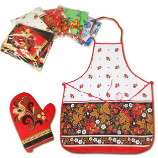 Picture of Kitchen set, various colors and motifs, 100% cotton