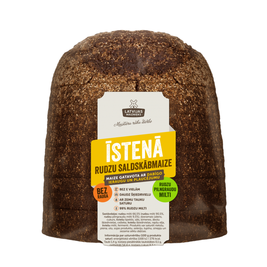 Picture of LATVIJAS MAIZNIEKS - Real rye sweet and sour bread Istena 730g