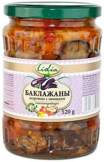 Изображение Салат Баклажаны жареные с овощами 520g