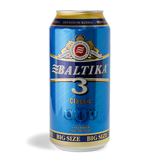 Picture of Beer In Can "Baltika 3 Classic Lager"  4.8% Alc. 0.9L