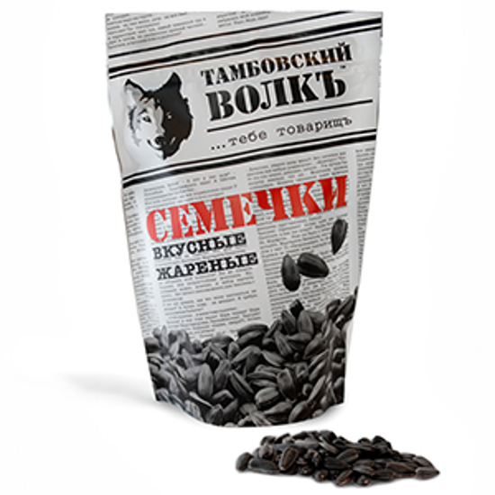 Picture of Roasted Black Sunflower Seeds "Tambov Wolf" 230g.
