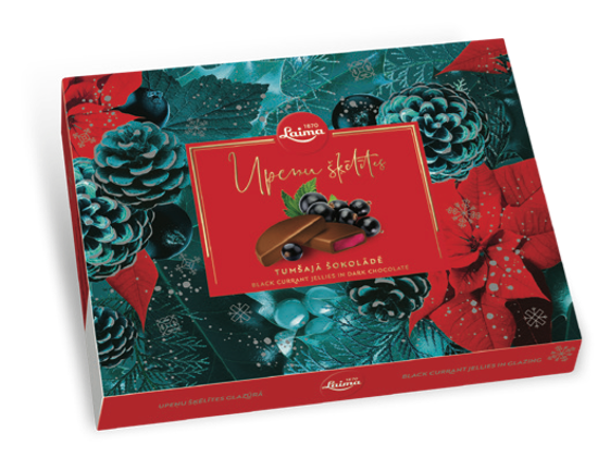 Изображение Рождественские сладости, Желе из черной смородины в темном шоколаде, Laima 190g