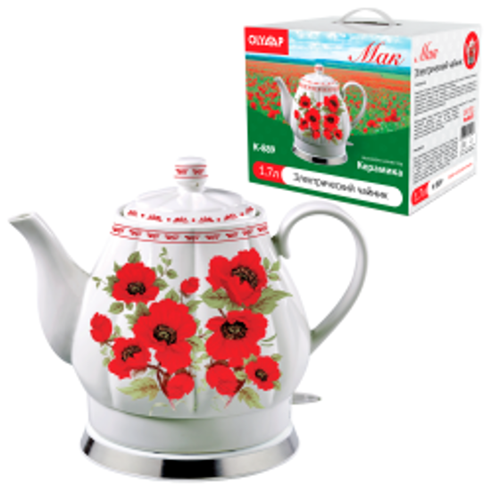 Picture of Electric Kettle - Poppies  - 1 pcs
