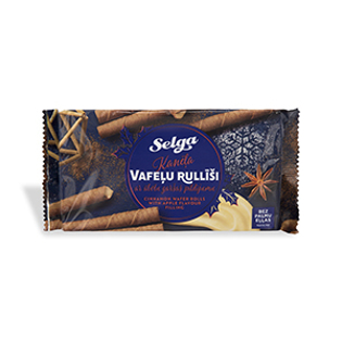 Picture of Laima Selga Wafer Rolls with Apple and Cinnamon Filling 160g