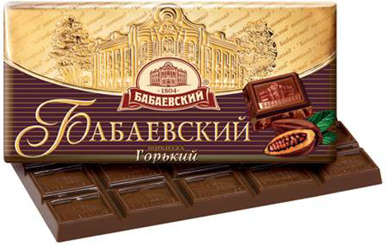 Изображение Шоколадная плитка "Бабаевский" горький 90g
