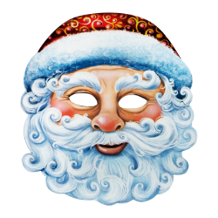 Picture of Mask "Santa Claus", 26.5 x 23,9 cm,  mask with elastic 1 pcs