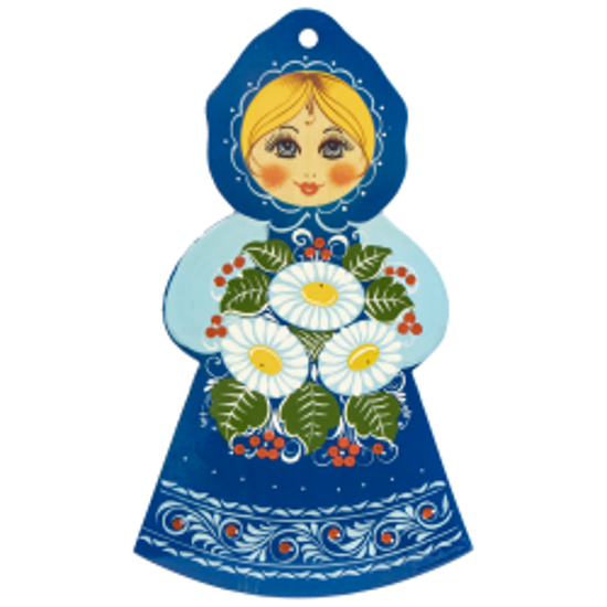 Изображение Доска декоративная - Девушка с цветами, 34 х 21 см