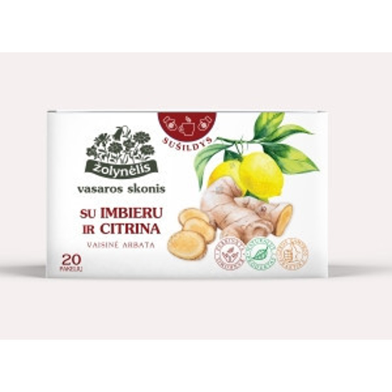 Picture of Žolynėlis fruity tea Vasaros skonis with ginger and lemon 20 x 2 g