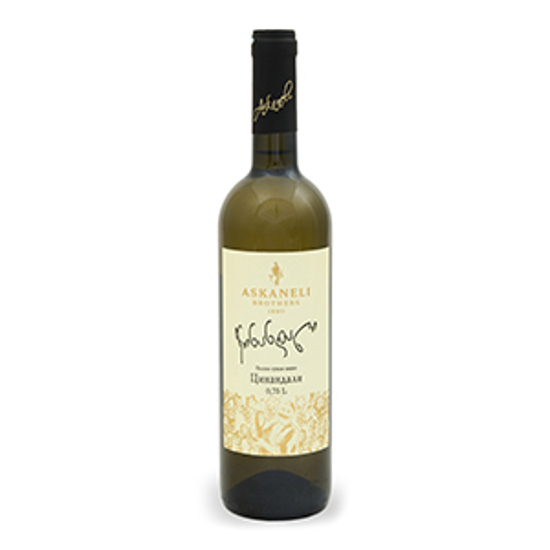 Изображение Вино белое сухое "Цинандали" братьев Асканели 12,5% Алк. 0,75 л